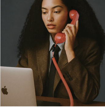 Preview: Native Union Alarm Red Rot POP Phone – USB-C Retro Telefonhörer für Smartphone, Laptop & Table